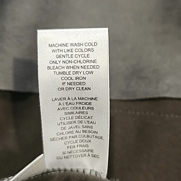 EUC Tahari grey faux leather coat sz M - Picture 9 of 11